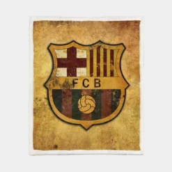 FC Barcelona Spanish Football Club Sherpa Fleece Blanket 1