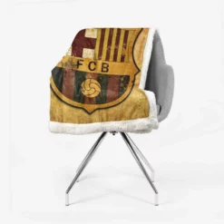 FC Barcelona Spanish Football Club Sherpa Fleece Blanket 2