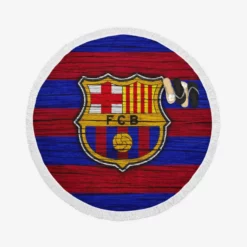 FC Barcelona Strongest Spanish Football Team Round Beach Towel