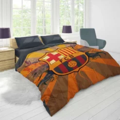 FC Barcelona Super Copa de Espana winning Team Duvet Cover 1