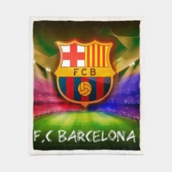 FC Barcelona Top Ranked Football Club Sherpa Fleece Blanket 1