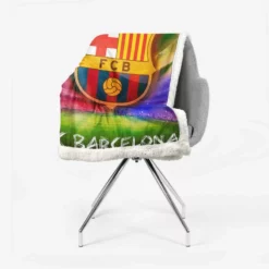 FC Barcelona Top Ranked Football Club Sherpa Fleece Blanket 2