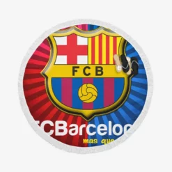 FC Barcelona largest social media following Team Round Beach Towel