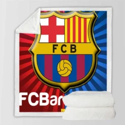 FC Barcelona largest social media following Team Sherpa Fleece Blanket