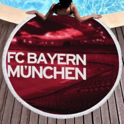 FC Bayern Munich Exciting Football Club Round Beach Towel 1