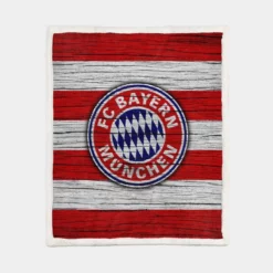 FC Bayern Munich Football Club Logo Sherpa Fleece Blanket 1