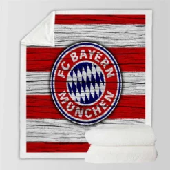 FC Bayern Munich Football Club Logo Sherpa Fleece Blanket
