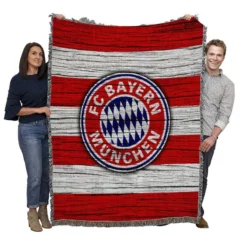 FC Bayern Munich Football Club Logo Woven Blanket