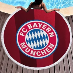 FC Bayern Munich Professional Football Club Round Beach Towel 1