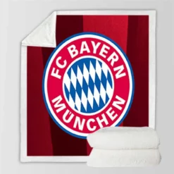 FC Bayern Munich Professional Football Club Sherpa Fleece Blanket