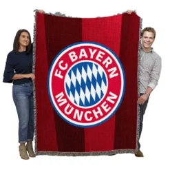 FC Bayern Munich Professional Football Club Woven Blanket