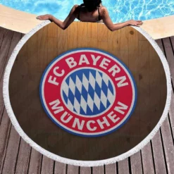 FC Bayern Munich Soccer Club Round Beach Towel 1