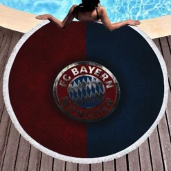 FC Bayern Munich Strong Football Club Round Beach Towel 1