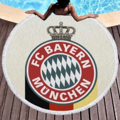 FC Bayern Munich Strong Soccer Team Round Beach Towel 1