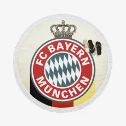 FC Bayern Munich Strong Soccer Team Round Beach Towel