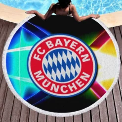 FC Bayern Munich Successful Club in German Football Round Beach Towel 1