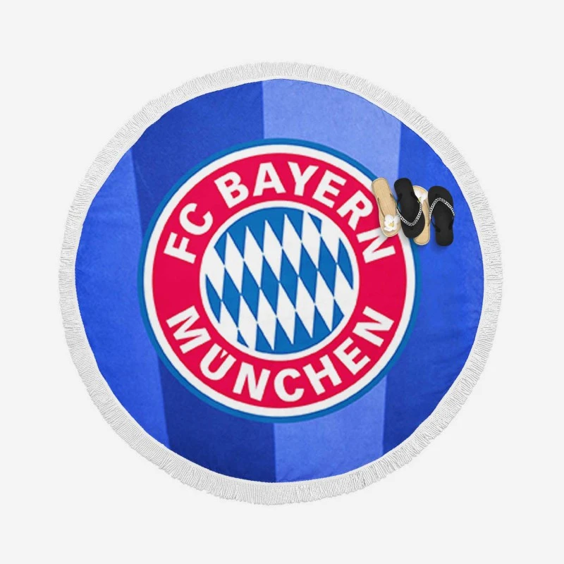 FC Bayern Munich Top Ranked Soccer Team Round Beach Towel