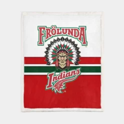 FHC Golden  Frolunda Indians NHL Hockey Sherpa Fleece Blanket 1