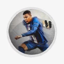 FIFA 23 Kylian Mbappe PSG Football Round Beach Towel