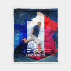 FIFA Football Player Karim Benzema Sherpa Fleece Blanket 1