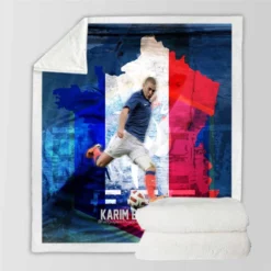 FIFA Football Player Karim Benzema Sherpa Fleece Blanket