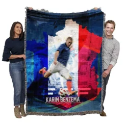 FIFA Football Player Karim Benzema Woven Blanket