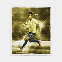 FIFA World Cup Footballer Neymar Sherpa Fleece Blanket 1