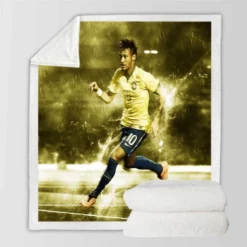 FIFA World Cup Footballer Neymar Sherpa Fleece Blanket