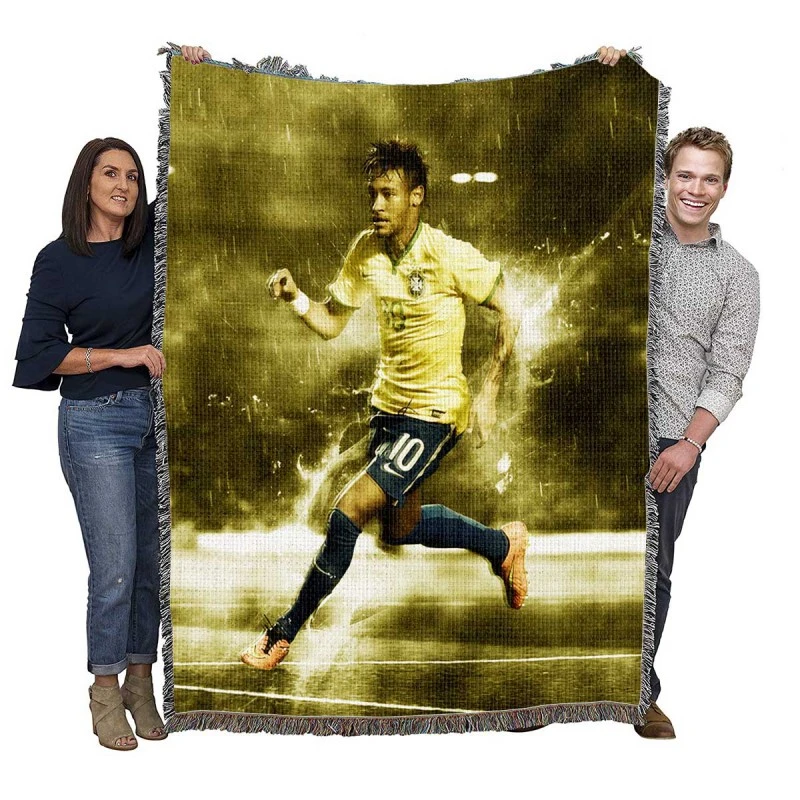 FIFA World Cup Footballer Neymar Woven Blanket