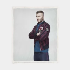 FIFA World Cup Player David Beckham Sherpa Fleece Blanket 1