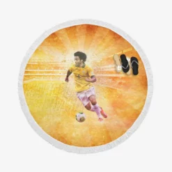 FIFPro World XI Football Player Marcelo Vieira Round Beach Towel