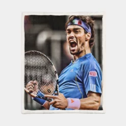 Fabio Fognini Professional Italian Tennis Player Sherpa Fleece Blanket 1