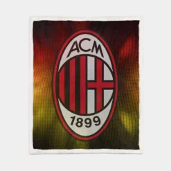 Famous Football Club in Italy AC Milan Sherpa Fleece Blanket 1