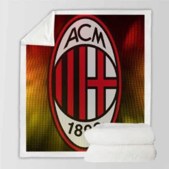 Famous Football Club in Italy AC Milan Sherpa Fleece Blanket
