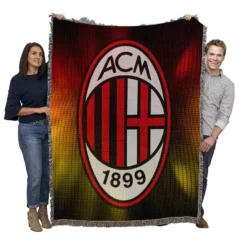 Famous Football Club in Italy AC Milan Woven Blanket