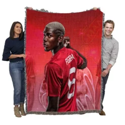 Fast United Football Player Paul Pogba Woven Blanket