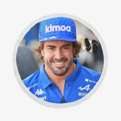 Fernando Alonso Classic Spanish Formula 1 Player Round Beach Towel