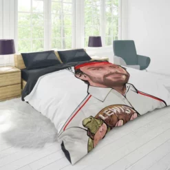 Fernando Alonso Energetic Spanish Formula 1 Player Duvet Cover 1