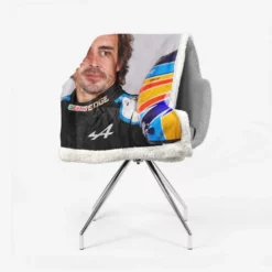 Fernando Alonso Exciting Spanish Formula 1 Player Sherpa Fleece Blanket 2