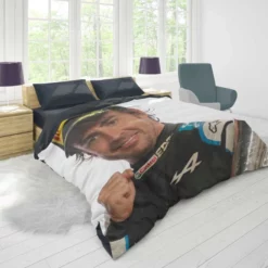 Fernando Alonso Spanish Formula 1 Player Duvet Cover 1