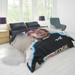 Fernando Alonso Top Ranked Spanish Formula 1 Player Duvet Cover 1