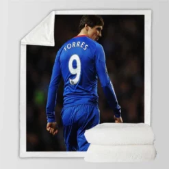 Fernando Torres Active Chelsea Player Sherpa Fleece Blanket