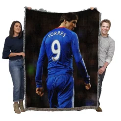 Fernando Torres Active Chelsea Player Woven Blanket