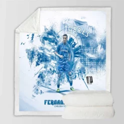 Fernando Torres Chelsea Officiel Player Sherpa Fleece Blanket