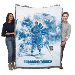 Fernando Torres Chelsea Officiel Player Woven Blanket