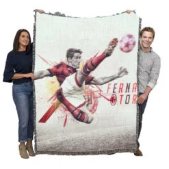 Fernando Torres Competitive AC Milan Football Player Woven Blanket