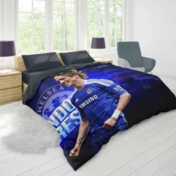 Fernando Torres Energetic Soccer Player Duvet Cover 1