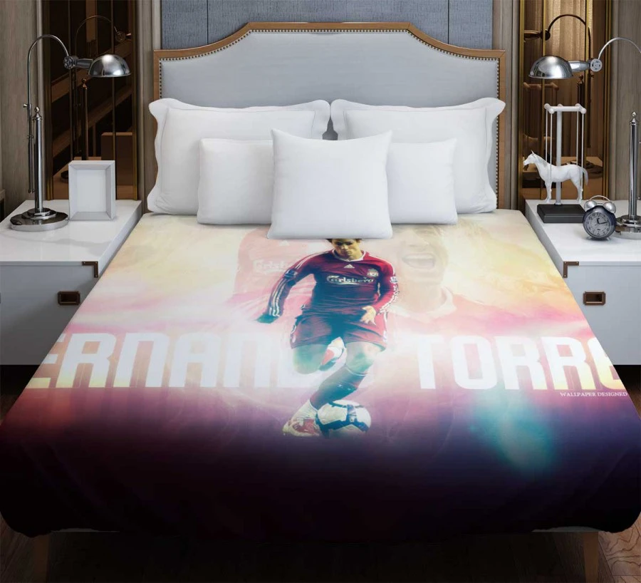 Fernando Torres English League Soccer Player Duvet Cover