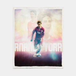 Fernando Torres English League Soccer Player Sherpa Fleece Blanket 1