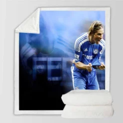 Fernando Torres Exciting Football Player Sherpa Fleece Blanket